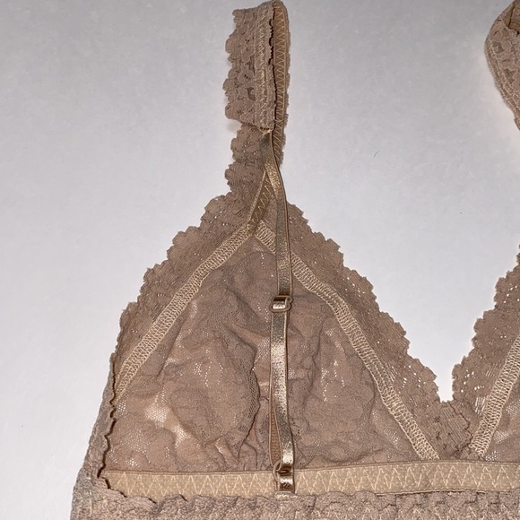 Small Hanky Panky Lace Bralette Adjustable Straps, Beige, Light Nude Comfy! VGUC - Picture 12 of 16